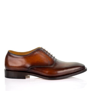 Oxford Plain Toe | handpaint patina brown
