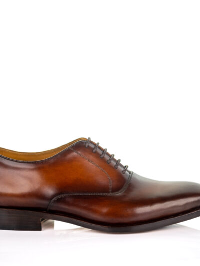Oxford Plain Toe | handpaint patina brown